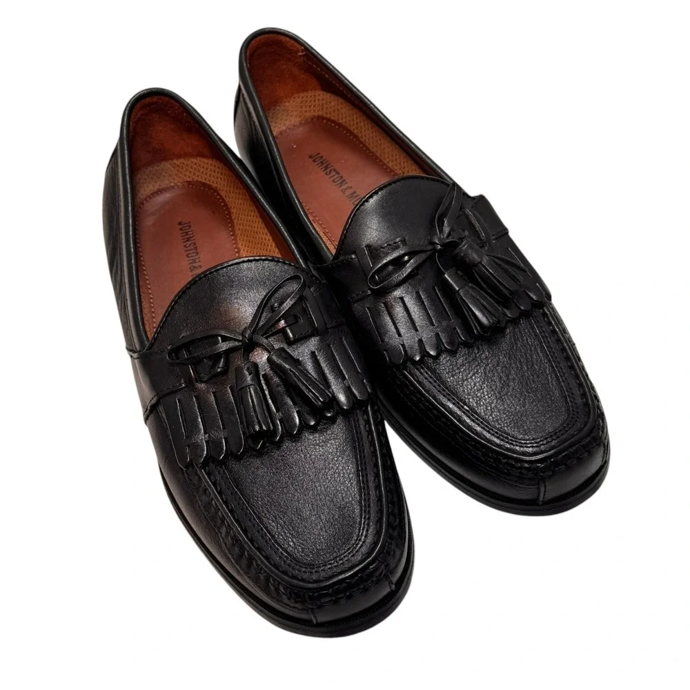 JOHNSTON MURPHY  20-0593 Aragon II Kiltie tassel Loafers mens sz 11 M Black NEW